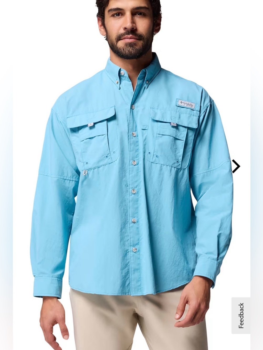 Columbia PFG Bahama Long-Sleeve Button-Down Fishing Shirt - Picture 1 of 7